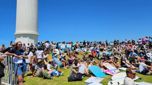 Wollongong Rally Opposing Offshore Windfarms
